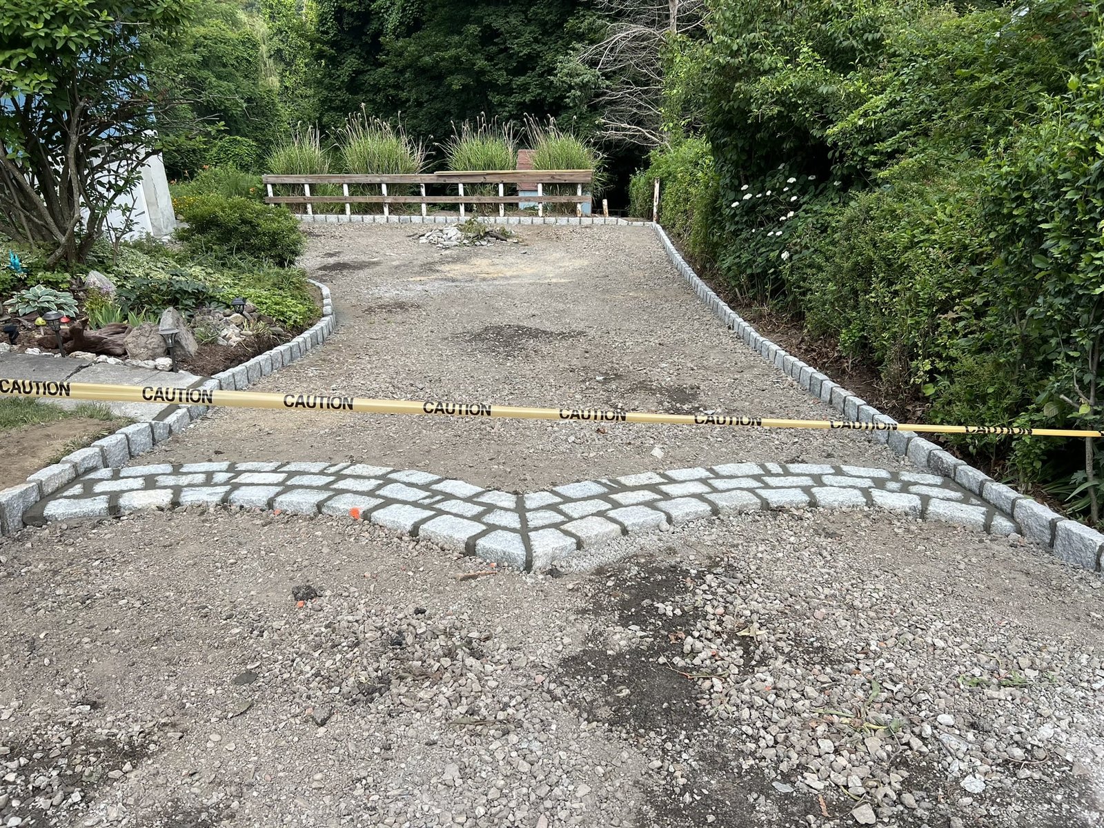 Completed paving work